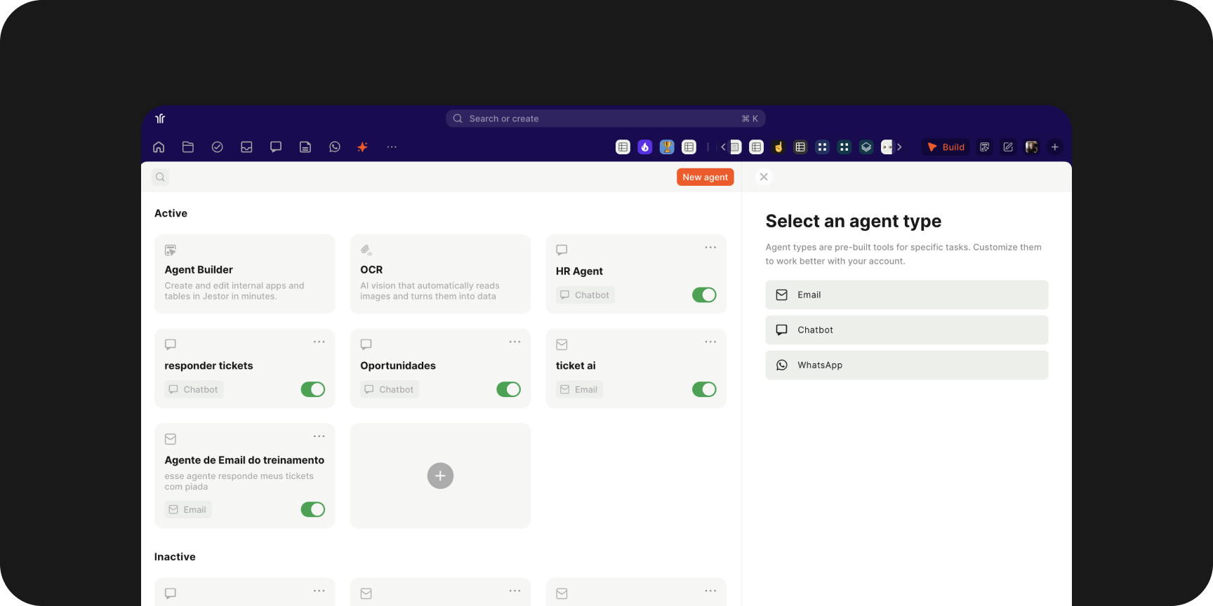 Jestor AI agents working on operational records