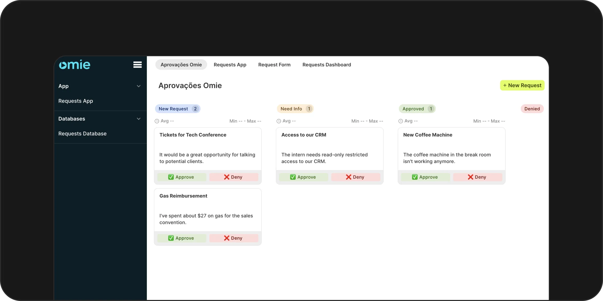 Omie order approval levels