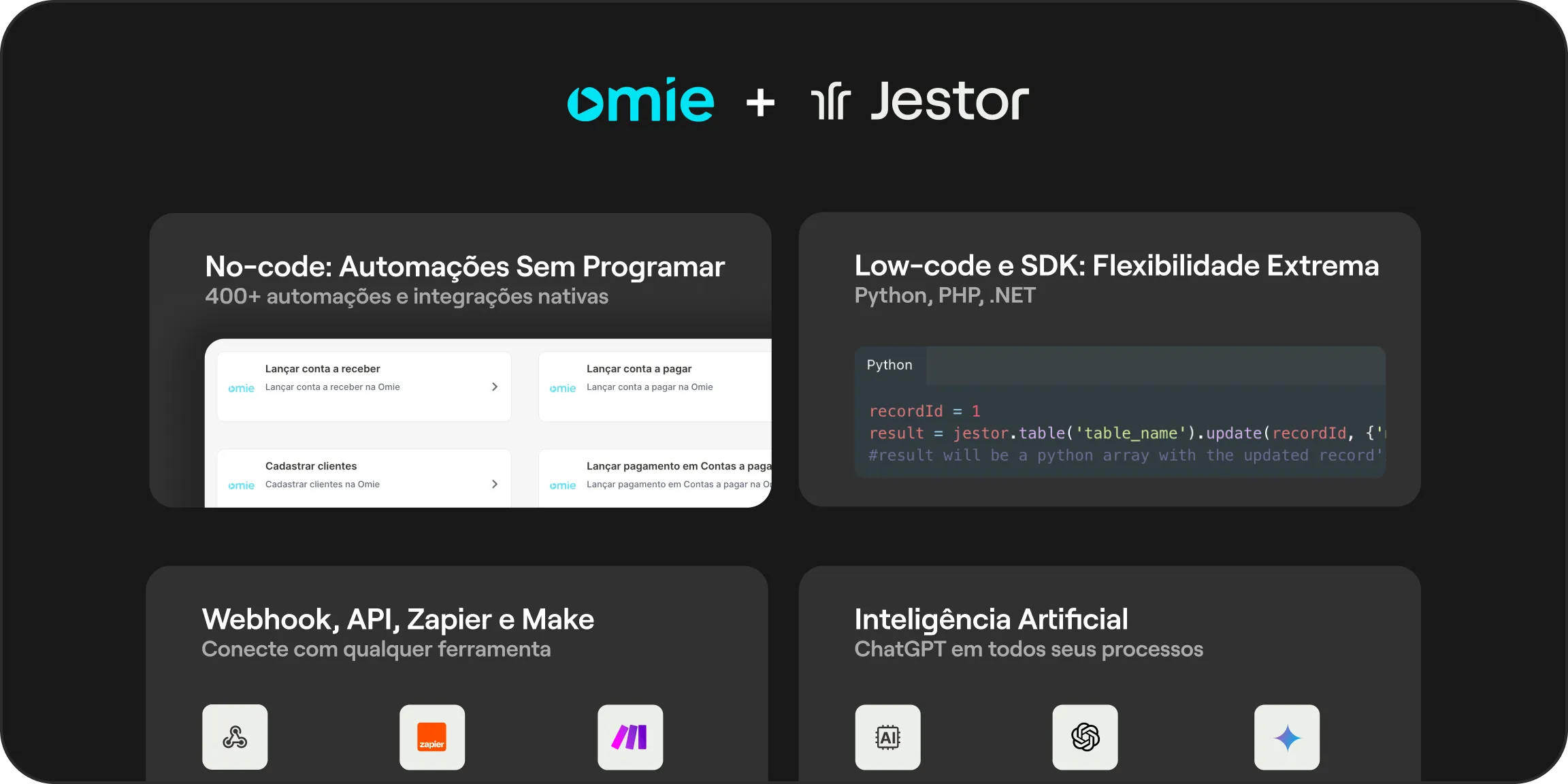 Omie native integration without code