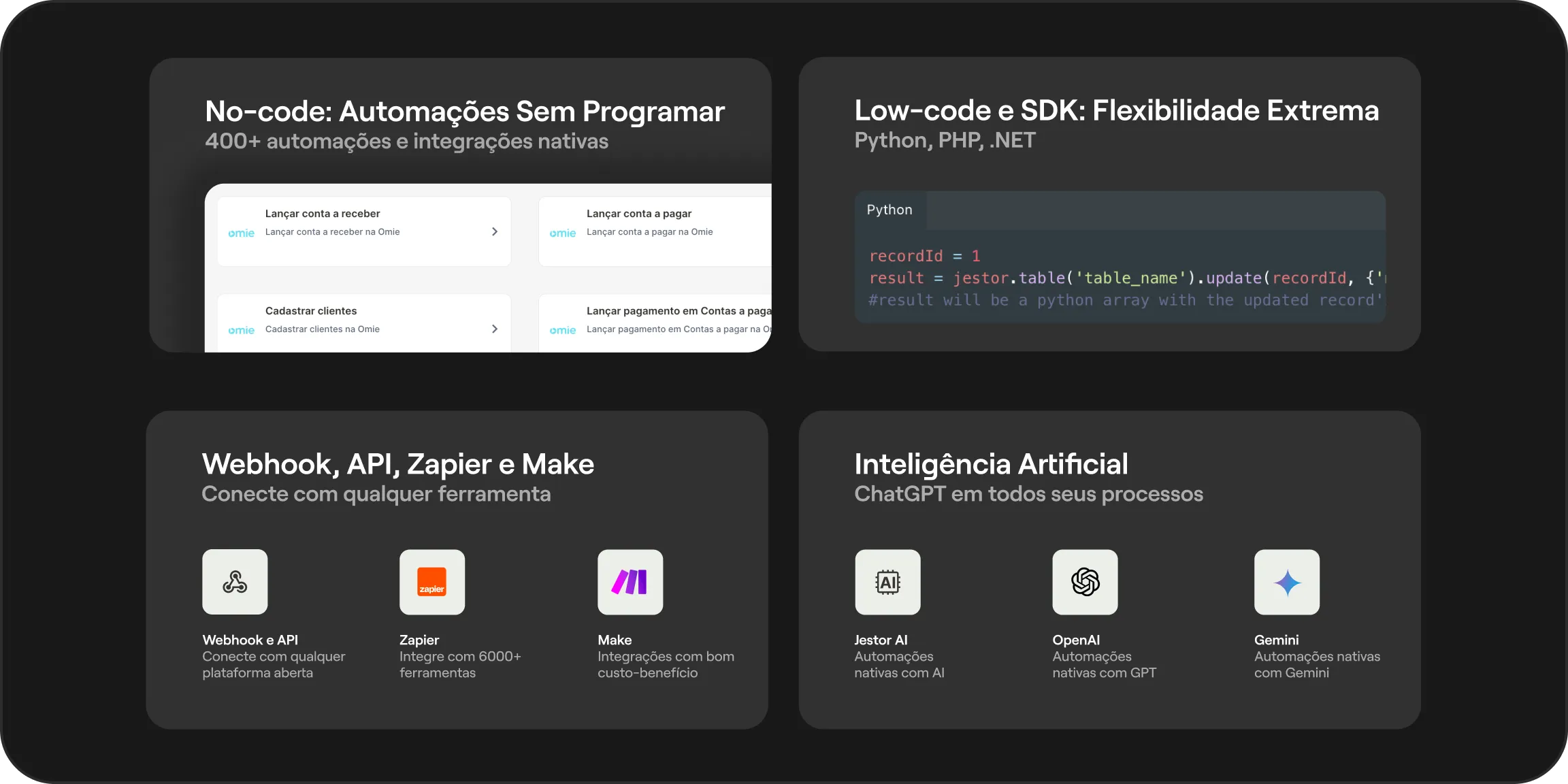Integre nativamente, ambos sincronizados