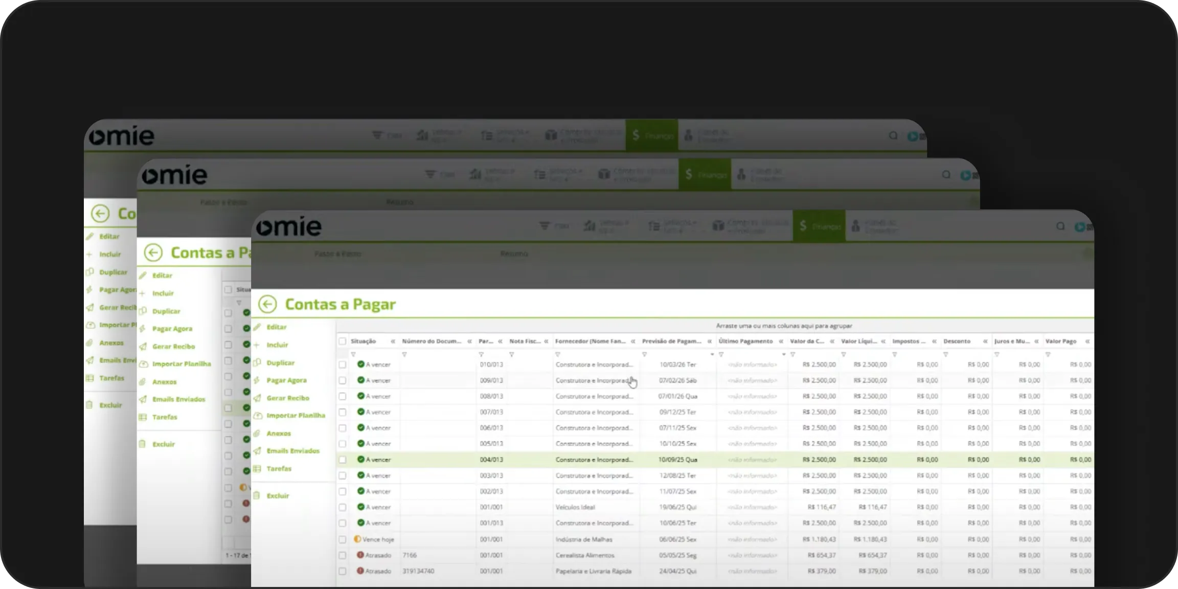 Multiple CNPJs and account split in Omie
