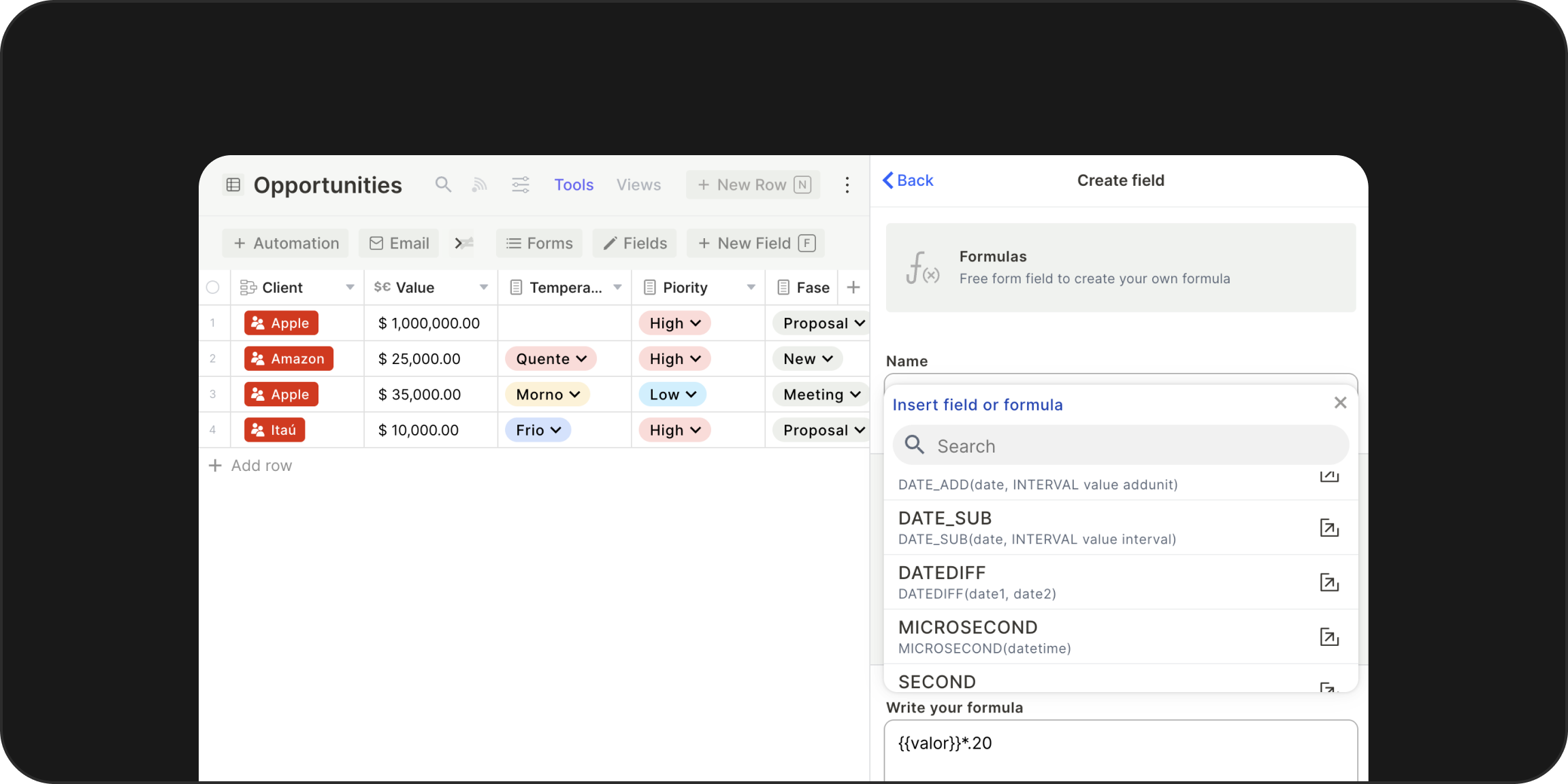 Advanced Formula Engine