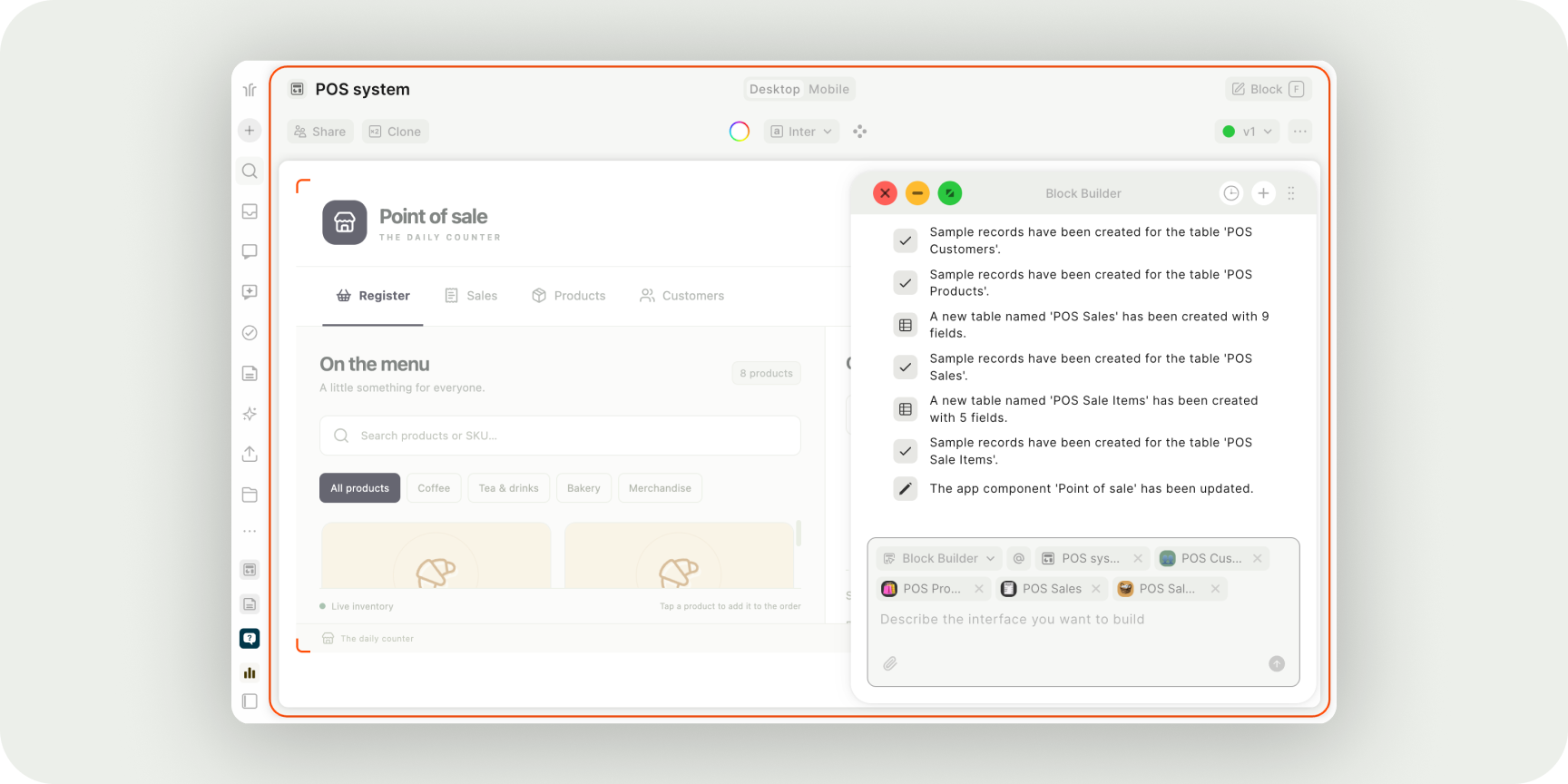 Block builder creating custom Jestor blocks with AI