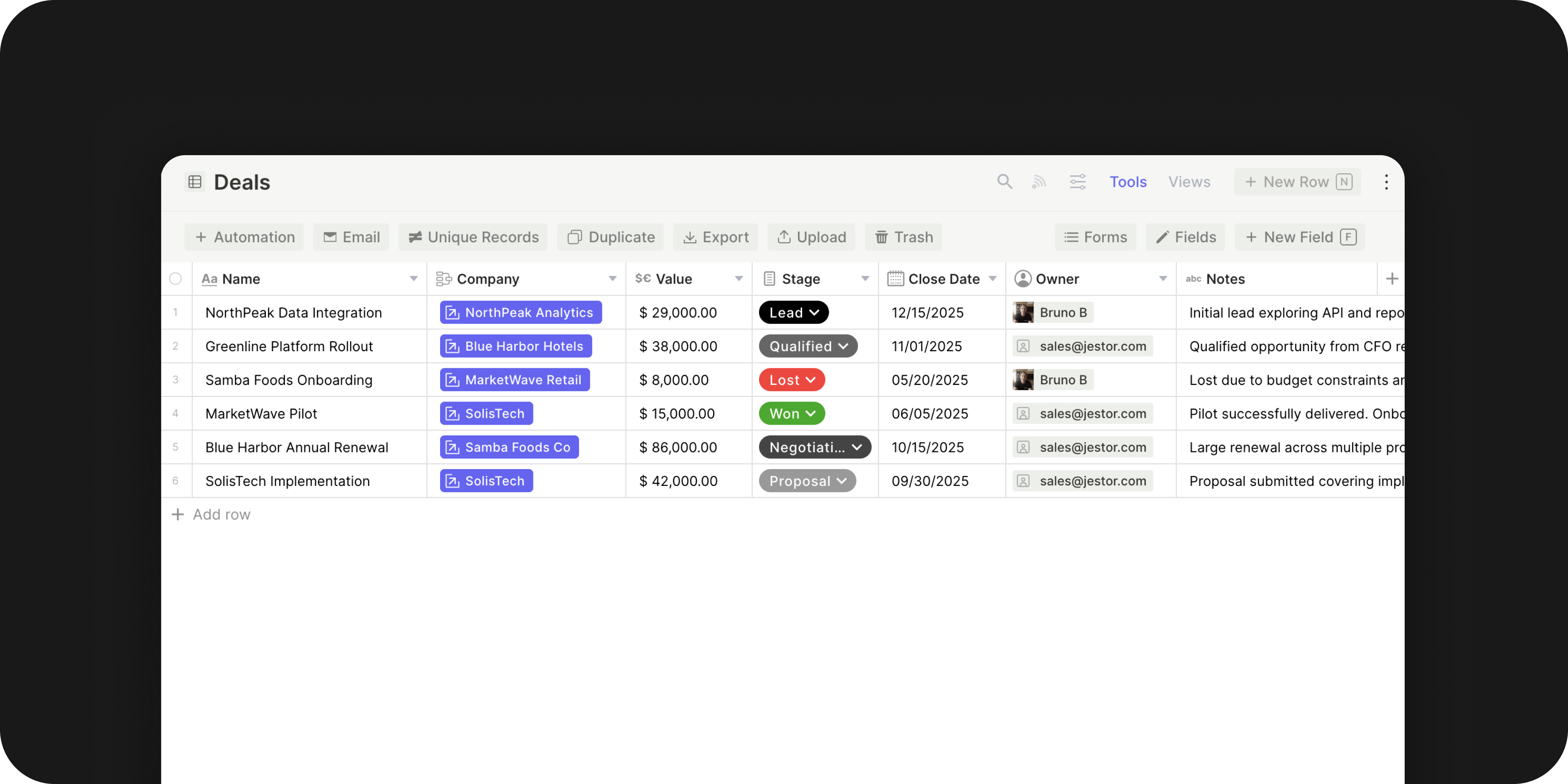 Spreadsheets and Tables